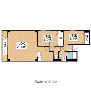 プラージュ2【3階】の間取り