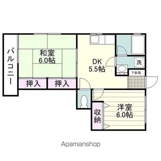 コーポ水渕【102号室】の間取り