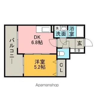 レイランド高宮【5階】の間取り