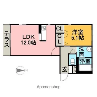 セゾン中町【1階】の間取り