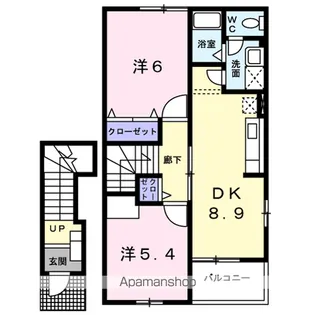 ビビエンダ アリス B棟【2階】の間取り
