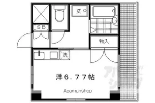 CORE竹園【103号室】の間取り