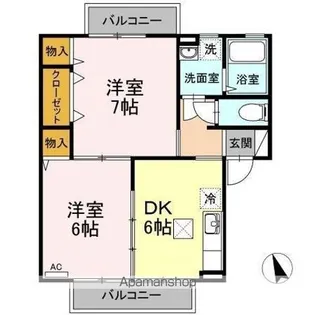 サンライズ ハイツ MK【1階】の間取り