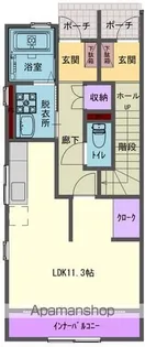 ウェルカム北上【106号室】の間取り
