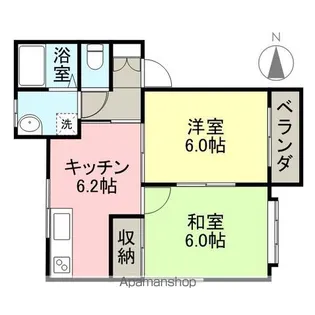 ハイツリバティⅡ【C号室】の間取り