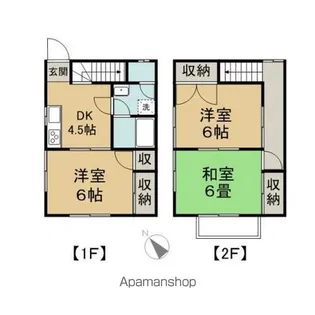 レジデンス桜B【110号室】の間取り