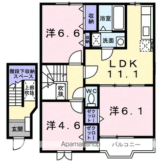 グランドハイツ北館【2階】の間取り