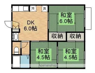 フレグランスフジノ【202号室】の間取り