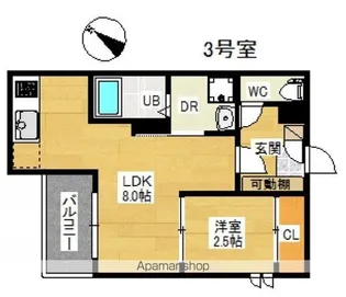 REGALESTーSMART LUCE 旧RS海田市駅前2【103号室号室】の間取り