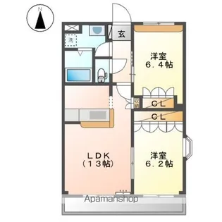 エル・アール【2階】の間取り