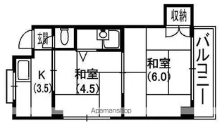三木ハイツ【2階】の間取り