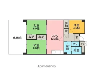 セントラルレジデンス相生苑【102号室】の間取り