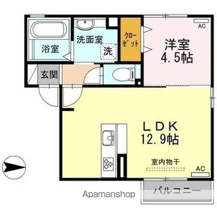 ヘリオドール名駅【2階】の間取り