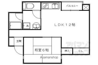 リアライズ衣笠【101号室】の間取り