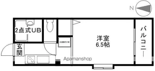 ジュネス石山【201号室】の間取り