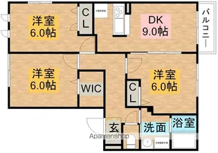 ラ・セーベ【Ⅱ205号室】の間取り