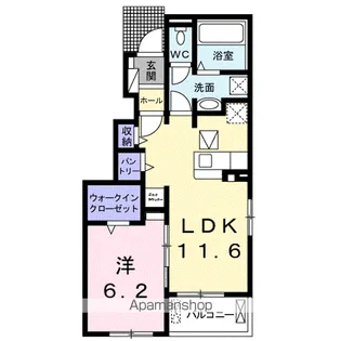 フィグ キャッスル【1階】の間取り