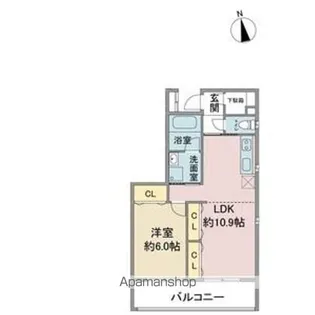 グランシャトゥ那古野【2階】の間取り