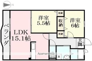 ハートフルリアン【302号室】の間取り