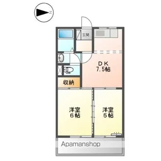 エンドレスASANO【101号室】の間取り