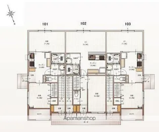 タウンコート・K【101号室】の間取り