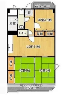 アムール春日公園【801号室】の間取り