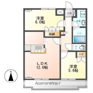 フォル・ルーエ【1階】の間取り