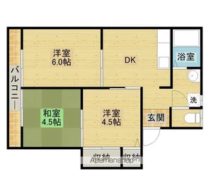 メゾンハーバー蔵波【202号室】の間取り