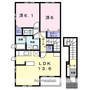 ボナール ソフィア A【2階】の間取り