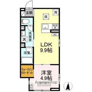 セレスティア東保木間【1階】の間取り