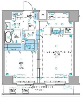 ジェノヴィア浅草Ⅲグリーンヴェール【9階】の間取り