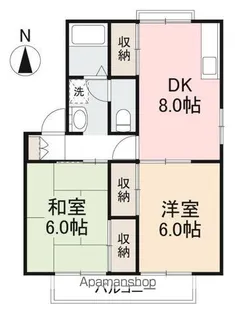 アドバンス香西【2階】の間取り