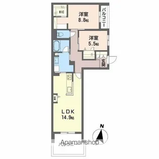 シャーメゾン フェレザ【3階】の間取り