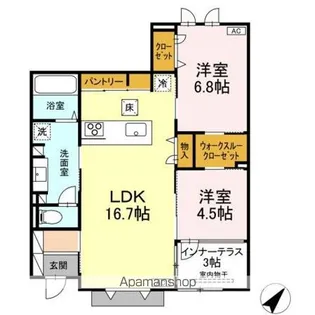 グランソラナ軽井沢【1階】の間取り