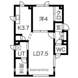 美川ハイツ8【201号室】の間取り