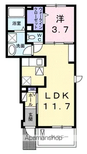 クレメント ヴィラ Ⅱ【1階】の間取り