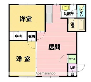 ドエルエンジェルB棟【211号室】の間取り