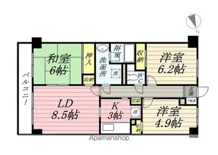 神奈川県川崎市宮前区宮崎6丁目【マンション】の間取り