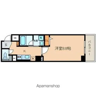 ボヌールT.Y【304号室号室】の間取り
