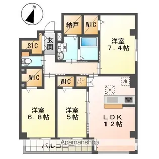 EAST WISTERIAⅠ(イースト ウィステリアワン)【1階】の間取り