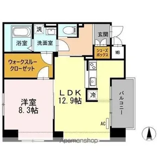 名駅アイサンメゾン【10階】の間取り