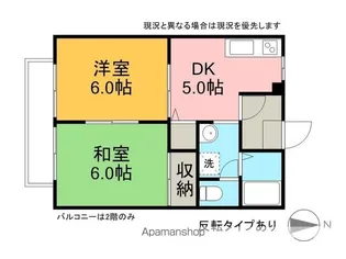 サンガーデンHIRABAYASHI【B202号室】の間取り