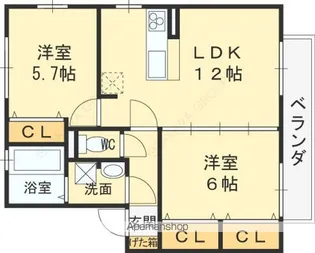 Lune Ciel【1階】の間取り