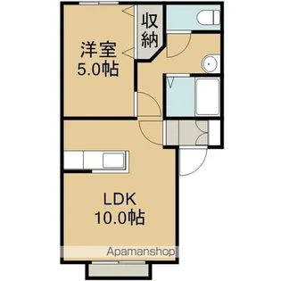 サンヴァレイ神山【201号室】の間取り