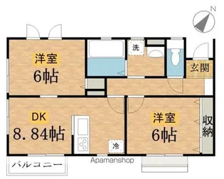 ブランA【102号室】の間取り