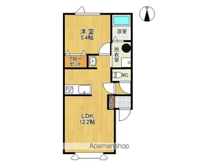 カーサ・デ・フェリス【103号室】の間取り