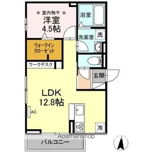 サンベルテ竹越【2階】の間取り