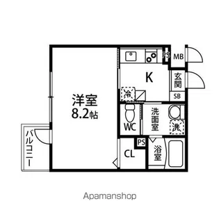 マルス川内【202号室】の間取り
