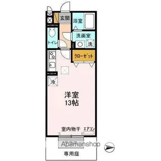 キャンパス・プランドール【1階】の間取り