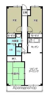 ドルフィン伏石【3階】の間取り